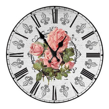 Load image into Gallery viewer, Wooden Wall Clock 10 Inch Silent Non Ticking Quartz Wall Clock 10 Inch Silent Non-Ticking Wooden Wall Clocks Battery Operated Country Retro Rustic Style Decorative for Living Room Kitchen Retro Fashion Wood Wall Clock Decorative for Living Room Kitchen