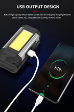 Load image into Gallery viewer, Work Light Rechargeable LED Camping Waterpoof Portable Multifunctional Adjustable USB Light Hanging Hook& Magnetic Base Flashlight For Hurricane Camping Hiking Riding Fishing Jogging Household