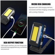 Load image into Gallery viewer, Work Light Rechargeable LED Camping Waterpoof Portable Multifunctional Adjustable USB Light Hanging Hook& Magnetic Base Flashlight For Hurricane Camping Hiking Riding Fishing Jogging Household