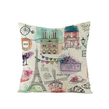 Load image into Gallery viewer, World Famous City Building Tower Paris Printing Pillow Covers For Home Chair Car Decorative Cushion Covers 45*45cm