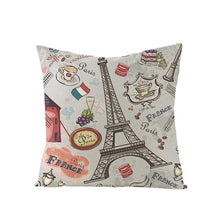 Load image into Gallery viewer, World Famous City Building Tower Paris Printing Pillow Covers For Home Chair Car Decorative Cushion Covers 45*45cm
