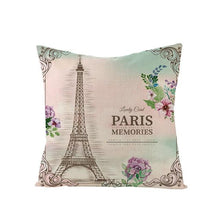 Load image into Gallery viewer, World Famous City Building Tower Paris Printing Pillow Covers For Home Chair Car Decorative Cushion Covers 45*45cm