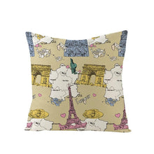 Load image into Gallery viewer, World Famous City Building Tower Paris Printing Pillow Covers For Home Chair Car Decorative Cushion Covers 45*45cm