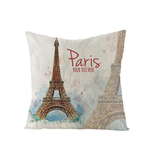 Load image into Gallery viewer, World Famous City Building Tower Paris Printing Pillow Covers For Home Chair Car Decorative Cushion Covers 45*45cm