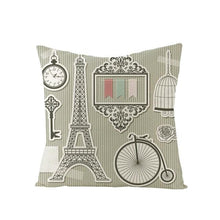 Load image into Gallery viewer, World Famous City Building Tower Paris Printing Pillow Covers For Home Chair Car Decorative Cushion Covers 45*45cm