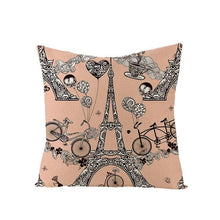 Load image into Gallery viewer, World Famous City Building Tower Paris Printing Pillow Covers For Home Chair Car Decorative Cushion Covers 45*45cm