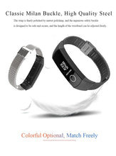 Load image into Gallery viewer, Wrist Strap Smart Wristband Metal Bracelet Band Compatible With Smart Watch Adjustable Stainless Steel Loop Mesh Magnetic Strap Replacement Wristbands Bracelet Fitness And Wellness Tracker For Women Men