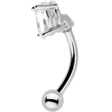 Load image into Gallery viewer, 5/16 Clear CZ Gem Big Bling Curved Eyebrow Ring