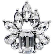 Load image into Gallery viewer, 16G 1/4 Clear Gem Flower Tiara Amulet Cartilage Tragus Earring