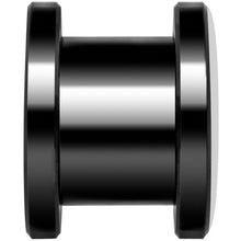 Load image into Gallery viewer, Katrina Sugar Skull Rose Flower Black Anodized Screw Fit Plug Set 00G