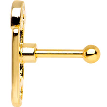 Load image into Gallery viewer, 16G 1/4 Gold PVD Open Safety Pin Tragus Cartilage Earring