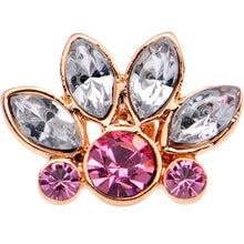 Load image into Gallery viewer, Clear Pink CZ Gem Rose Gold PVD Tiara Cartilage Tragus Earring