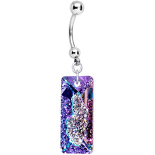 Load image into Gallery viewer, Vitrail Druzy Belly Ring Created with Crystals