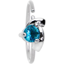Load image into Gallery viewer, 20G 3/8 Aqua Gem Sassy Seamless Circular Ring