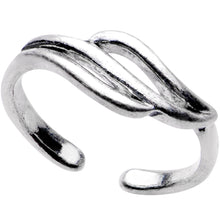 Load image into Gallery viewer, Silver Plated Leaves in the Wind Toe Ring