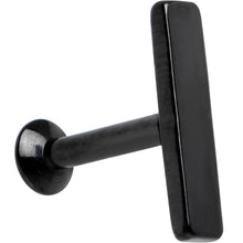 Load image into Gallery viewer, 1/4 9mm Black IP Rectangle Internal Thread Daith Cartilage Tragus