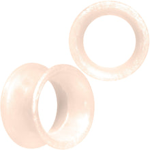 Load image into Gallery viewer, Thin Flexible Peach Silicone Tunnel Plug Set 11mm to 25mm