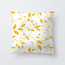 Load image into Gallery viewer, Yellow Pillow Case Cushion Cover Geometric Polyester Pillowcase Home Decorative Yellow Grey Modern Pillow Covers Beautiful Pattern Linen Square Pillow Case For Sofa Couch 45x45CM