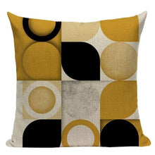 Load image into Gallery viewer, Yellow Pillow Covers Nordic Geometric Cushion Pillow Covers White Pillowcase Geometric Cushion Case Decoration Home Room Pillow Case