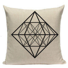 Load image into Gallery viewer, Yellow Pillow Covers Nordic Geometric Cushion Pillow Covers White Pillowcase Geometric Cushion Case Decoration Home Room Pillow Case