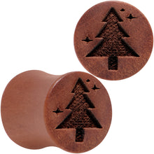 Load image into Gallery viewer, Organic Sawo Wood Christmas Tree Saddle Plug Set Sizes 8mm to 25mm