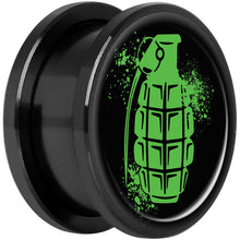 Load image into Gallery viewer, Green Grenade Black Anodized Screw Fit Plug Set 18mm