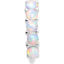 Load image into Gallery viewer, 16G White Synthetic Opal Annealed Circular Ring