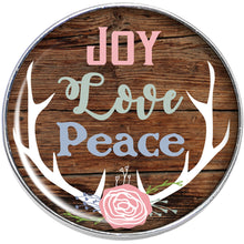 Load image into Gallery viewer, Joy Love Peace Antlers Stud Earrings