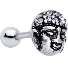 Load image into Gallery viewer, Clear Gem Expanding Buddha Brain Cartilage Tragus Stud
