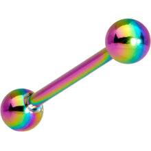 Load image into Gallery viewer, Multi Color Anodized Titanium Barbell Tongue Ring Set of 5