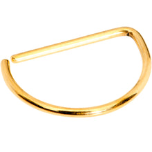 Load image into Gallery viewer, 20G 3/8 Yellow Anodized Titanium Annealed D Shaped Septum Ring