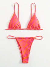 Load image into Gallery viewer, Zebra Print Push Up Bikini New Arrival Padded Bra Low Waist Swimsuit Female Swimwear Women Women's Ruffle Triangle Bikini Frill Printed String Tie Side Two Piece Set Swimsuit