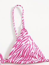 Load image into Gallery viewer, Zebra Print Push Up Bikini New Arrival Padded Bra Low Waist Swimsuit Female Swimwear Women Women's Ruffle Triangle Bikini Frill Printed String Tie Side Two Piece Set Swimsuit