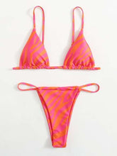Load image into Gallery viewer, Zebra Print Push Up Bikini New Arrival Padded Bra Low Waist Swimsuit Female Swimwear Women Women's Ruffle Triangle Bikini Frill Printed String Tie Side Two Piece Set Swimsuit
