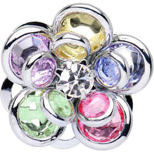 Load image into Gallery viewer, 0G Pastel Rainbow Gem Petals Blooming Flower Plug Set of 2