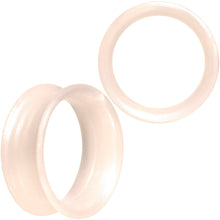 Load image into Gallery viewer, Thin Flexible Peach Silicone Tunnel Plug Set 11mm to 25mm