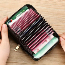 Load image into Gallery viewer, Zipper Around Credit Card Holder