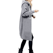 Load image into Gallery viewer, Zipper Front Pocket Drawstring Hoodie