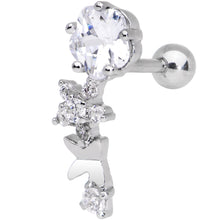 Load image into Gallery viewer, 1/4 Clear Gem Cascade Right Cartilage Earring