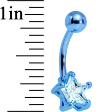 Load image into Gallery viewer, Clear Cubic Zirconia Gem Multicolor Star Belly Ring Set of 5