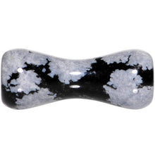Load image into Gallery viewer, 8G Obsidian Snowflake Natural Stone Saddle Plug Set