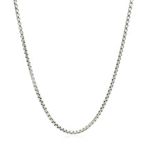Load image into Gallery viewer, Sterling Silver Rhodium Plated Round Box Chain 1.8mm
