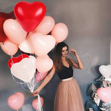 Load image into Gallery viewer, 100Pc Red Pink Balloons 10Inch Love Heart Latex Balloons For Wedding Party and Celebration Helium Balloon Valentines Day Birthday Party Inflatable Balloons
