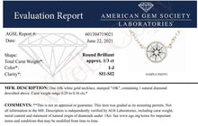 Load image into Gallery viewer, AGS Certified 10K White Gold 1/3 Cttw Bezel Set Round Diamond Solitaire 16-18" Adjustable Pendant Necklace (I-J Color, SI1-SI2 Clarity)
