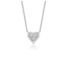 Load image into Gallery viewer, Diamond Heart Design Pendant in 14k White Gold
