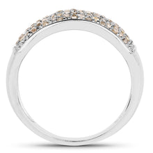 Load image into Gallery viewer, 0.42 Carat Genuine White Diamond .925 Sterling Silver Ring
