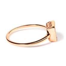 Load image into Gallery viewer, 10K Rose Gold 1/3 Cttw Invisible Set Princess Cut Diamond Composite Square Shape Ring (H-I color, I1-I2 clarity) - Size 5
