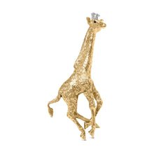 Load image into Gallery viewer, 18K Yellow Gold Diamond Accent and Blue Sapphire Giraffe Pin Brooch (G-H Color, VS2-SI1 Clarity)
