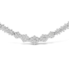 Load image into Gallery viewer, 14K White Gold 2.00 Cttw Diamond Composite Cluster Bar Necklace (H-I Color, I2-I3 Clarity) - 18" Inches
