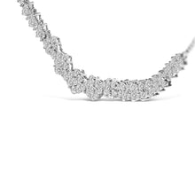 Load image into Gallery viewer, 14K White Gold 2.00 Cttw Diamond Composite Cluster Bar Necklace (H-I Color, I2-I3 Clarity) - 18" Inches
